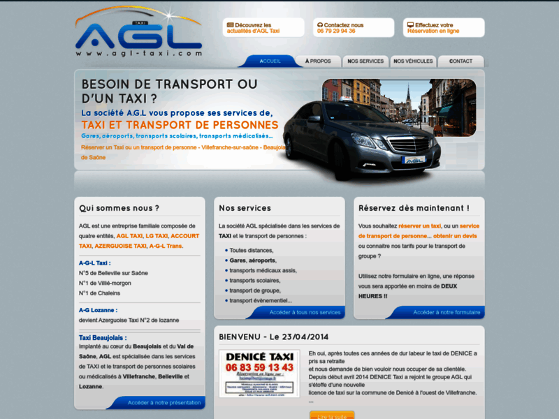 AGL Taxi, services de Taxi et transport de personnes à Villefranche