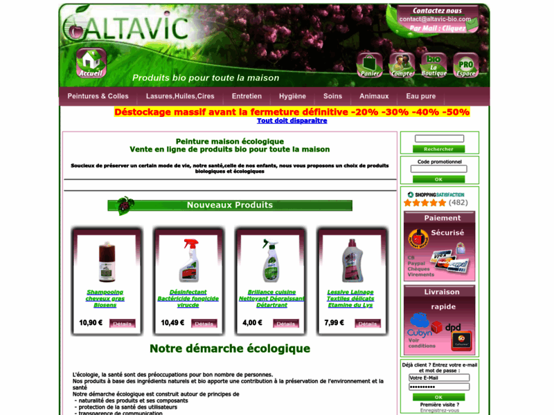 Altavic-Bio, produits bio pour la maison