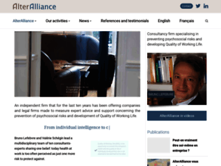 Détails : AlterAlliance, consultant risques psychosociaux