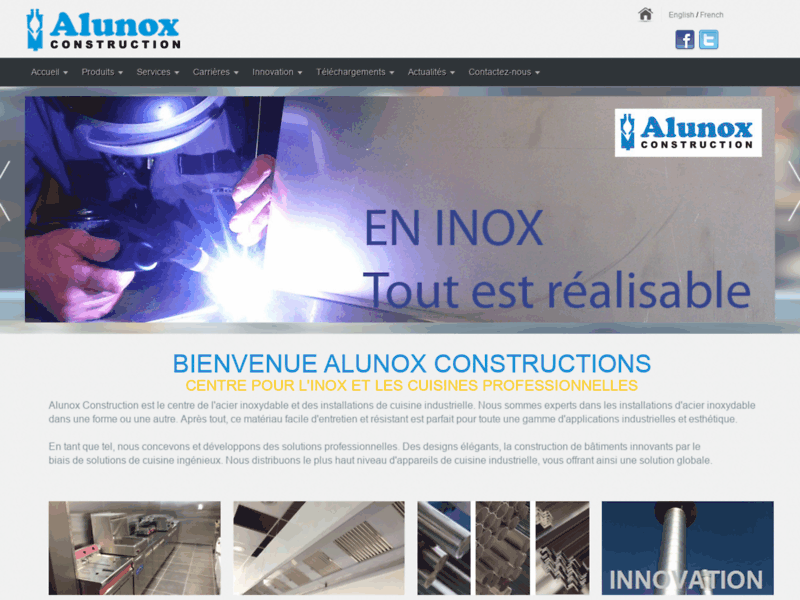 Alunox construction, cuisine pro inox