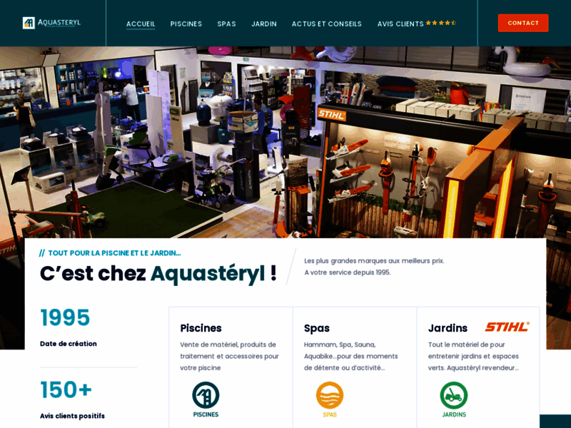 Aquastéryl, une boutique de matériel et d'accessoires pour votre piscine et jardin