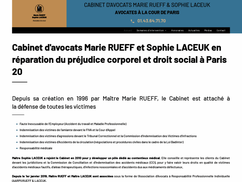 Cabinet Rueff & Laceuk, avocats à Paris