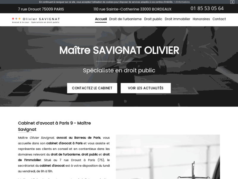 Me Olivier Savignat, avocat en droit public à Paris
