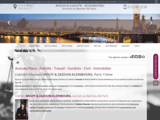 Détails : Me Wolff et Zazoun-Kleinbourg, cabinet d'avocats à Paris