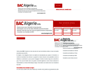 Détails : Bacalgerie, site du baccalauréat en Algérie