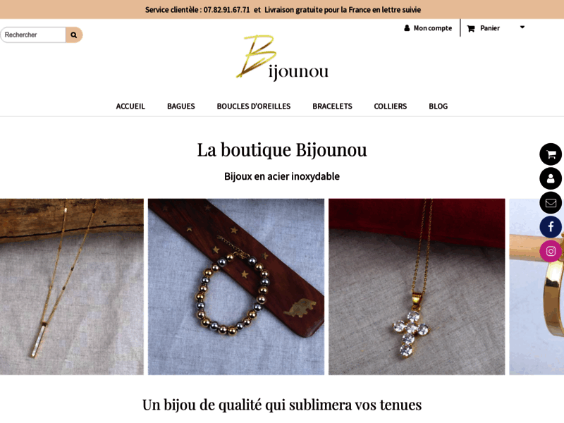 Bijounou, bijoux en acier inoxydable