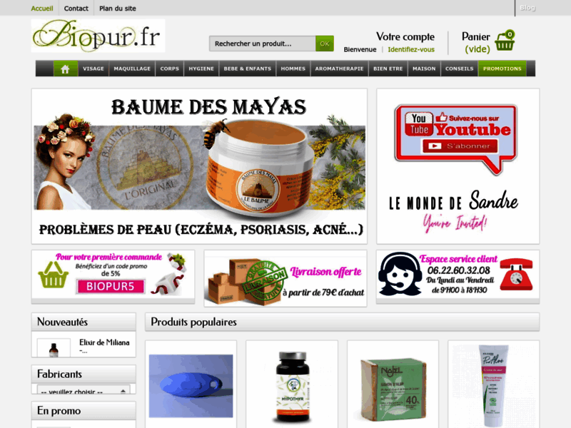 boutique bio-cosmétiques bio - biopur.fr