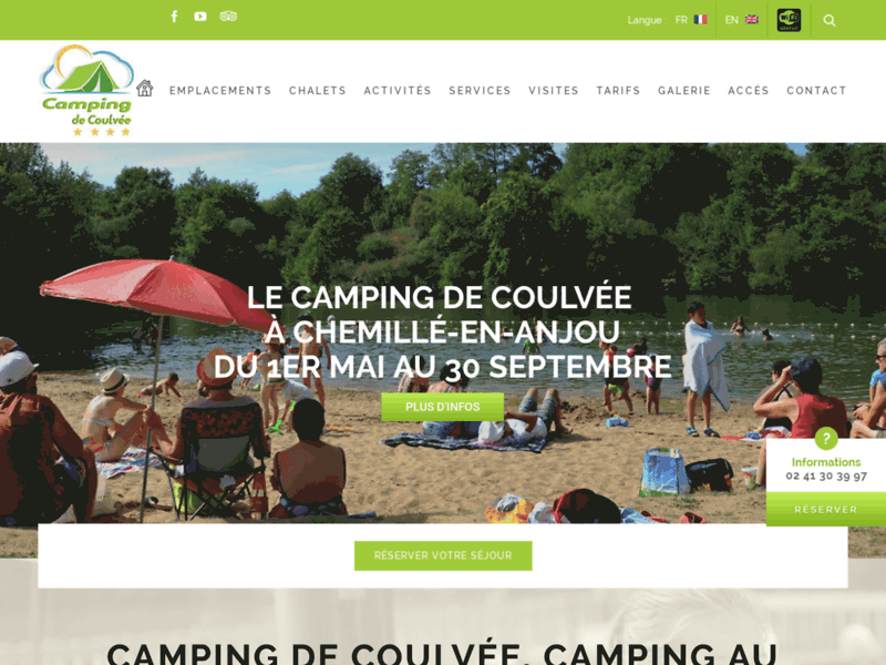 Le camping de Coulvée, camping à Chemillé-en-Anjou