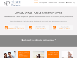 Présentation Cèdre Patrimoine, cabinet de conseil en gestion de patrimoine présent à Paris et Lyon