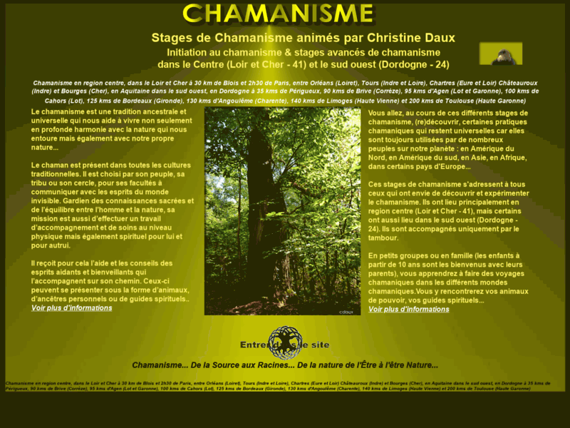 Christine Daux, stages de chamanisme
