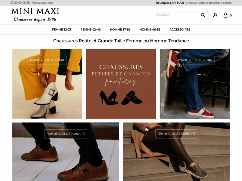 Chauss Mini Maxi, chaussures petites et grandes pointures