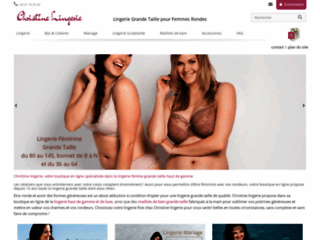 Christine lingerie : commerce en ligne de vêtements grande taille pour femmes