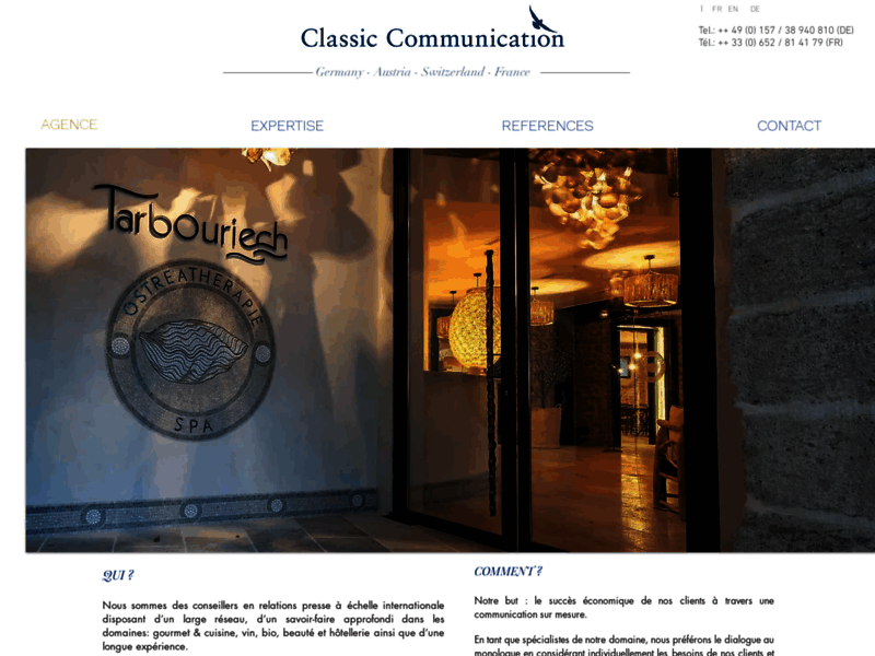 Classic Communication, agence de relations publiques internationales à Nice