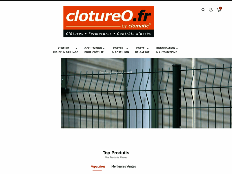 ClotureO, vente en ligne de clôtures et de fermetures