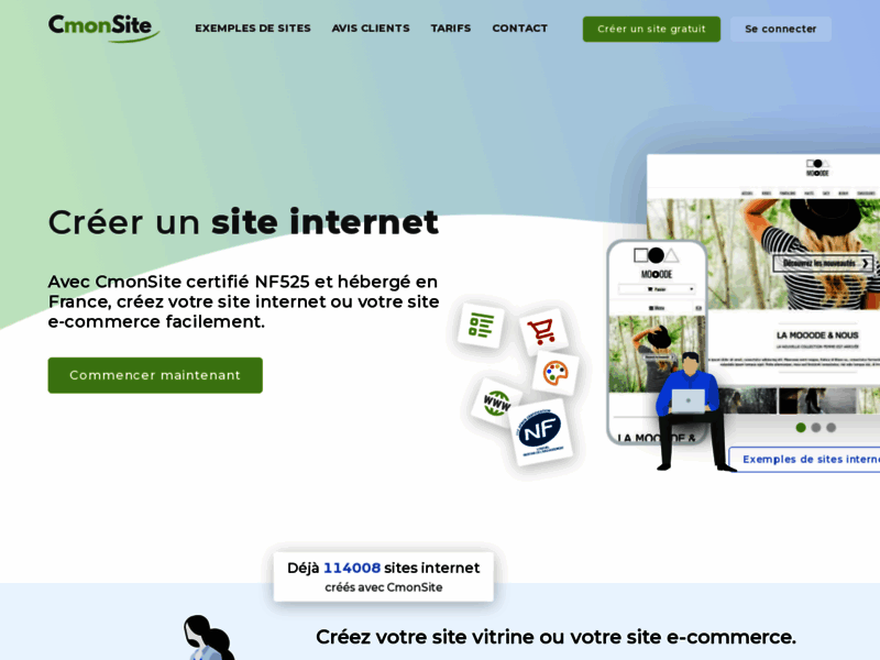 CmonSite, création de sites internet et de boutiques en ligne