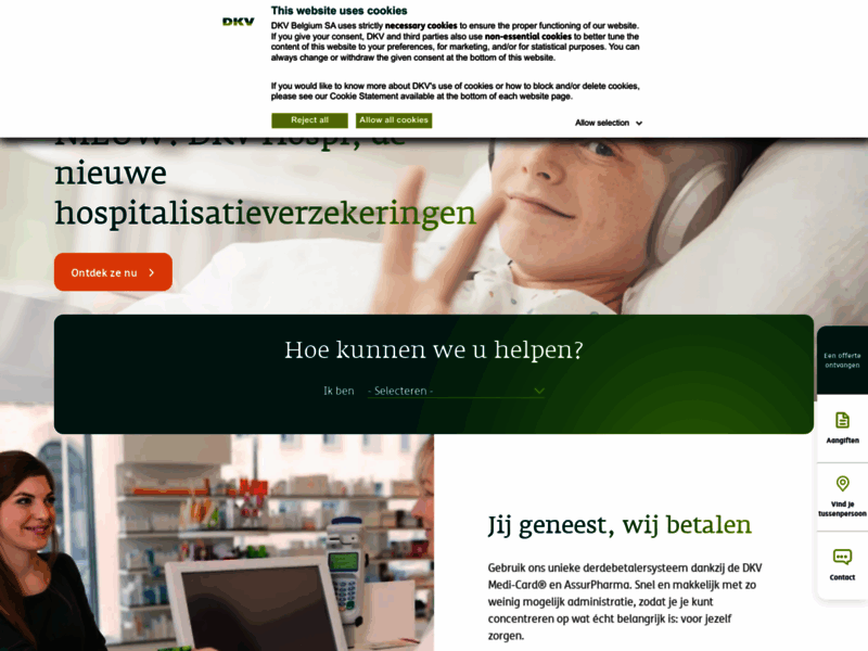 DKV Belgium, assurances soins de santé