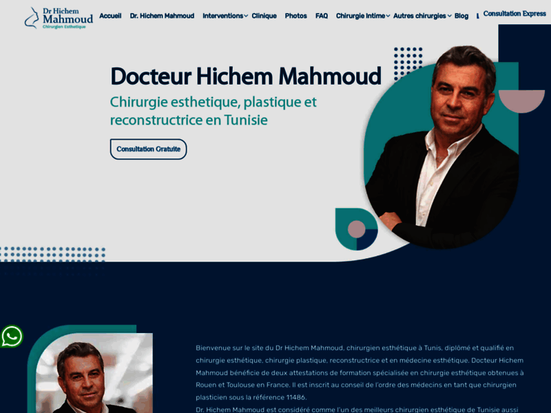 Dr Hichem Mahmoud, chirurgien esthétique