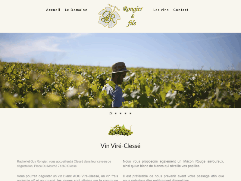 Domaine Guy Rongier : Vin Viré-Clessé, Mâcon rouge, grands vins de Bourgogne
