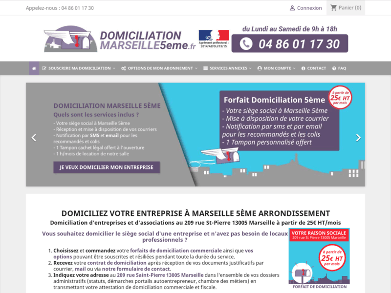 Domiciliation Marseille 5eme, domiciliation d'entreprises