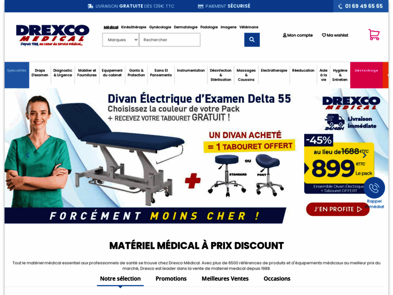 Drexco Médical, vente par correspondance de matériel médical à prix réduit