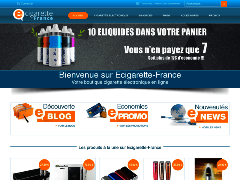 Ecigarette-France, boutique de cigarette électronique