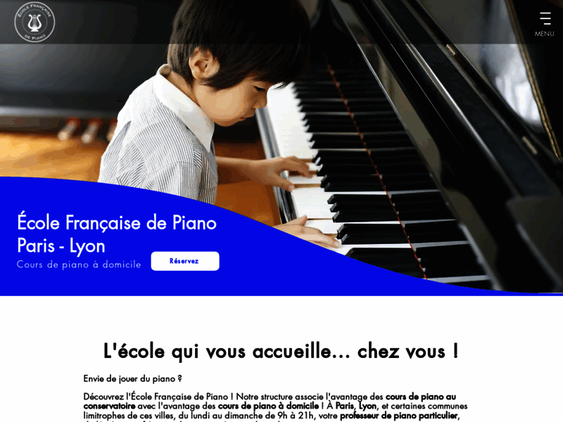 École Française de Piano, cours de piano à domicile