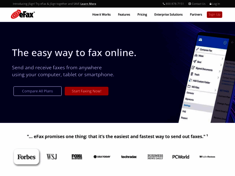 eFax, envoyer et de recevoir des fax