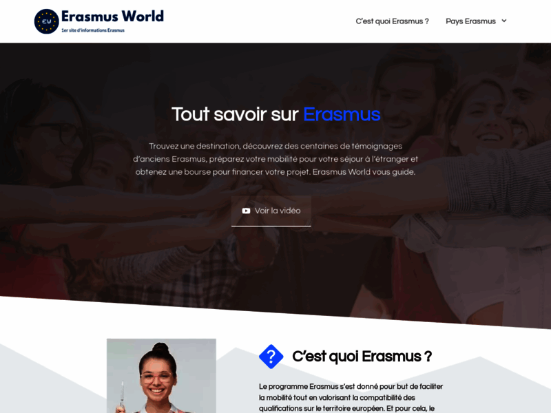 Erasmus World, informations sur le programme Erasmus