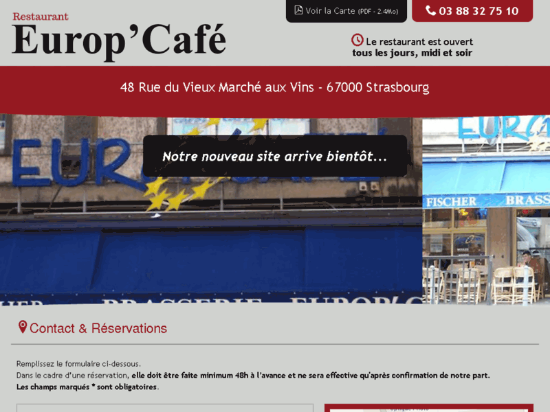 Europ’cafe, brasserie dans l’hypercentre de Strasbourg