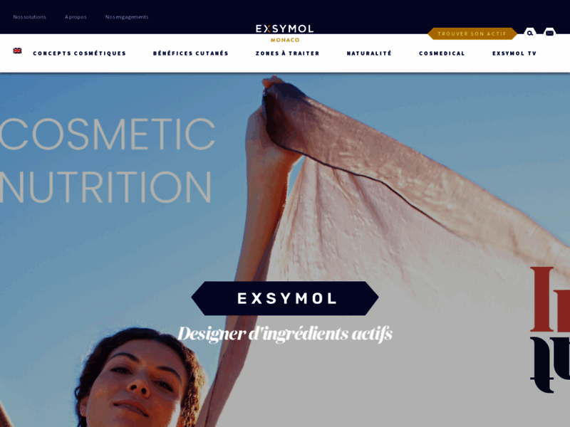 Exsymol, actifs cosmétiques pour produit de beauté