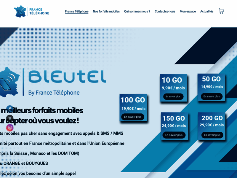 Bleutel par France téléphone, forfaits mobile pas cher