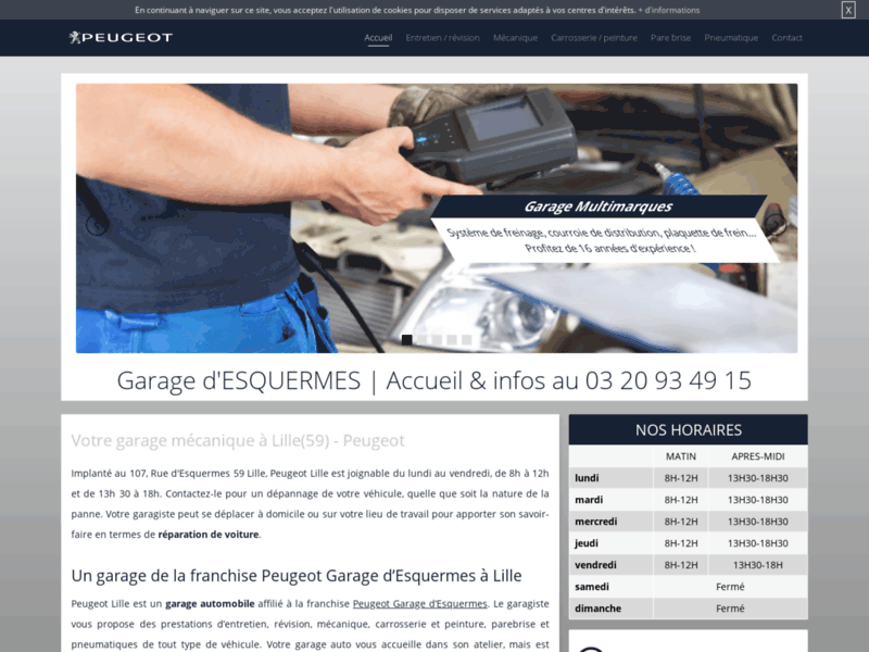 Garage d’Esquermes, garage mécanique Peugeot à Lille