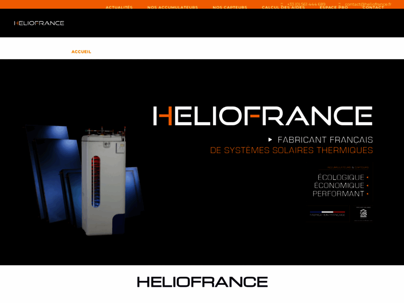 HELIOFRANCE, fabricant français de kits solaires thermiques