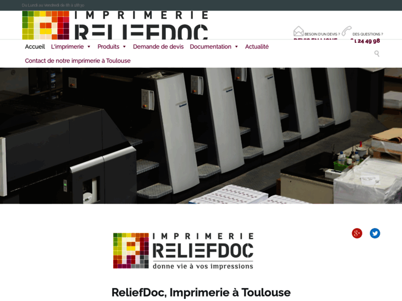Imprimerie Reliefdoc, imprimeur à Toulouse