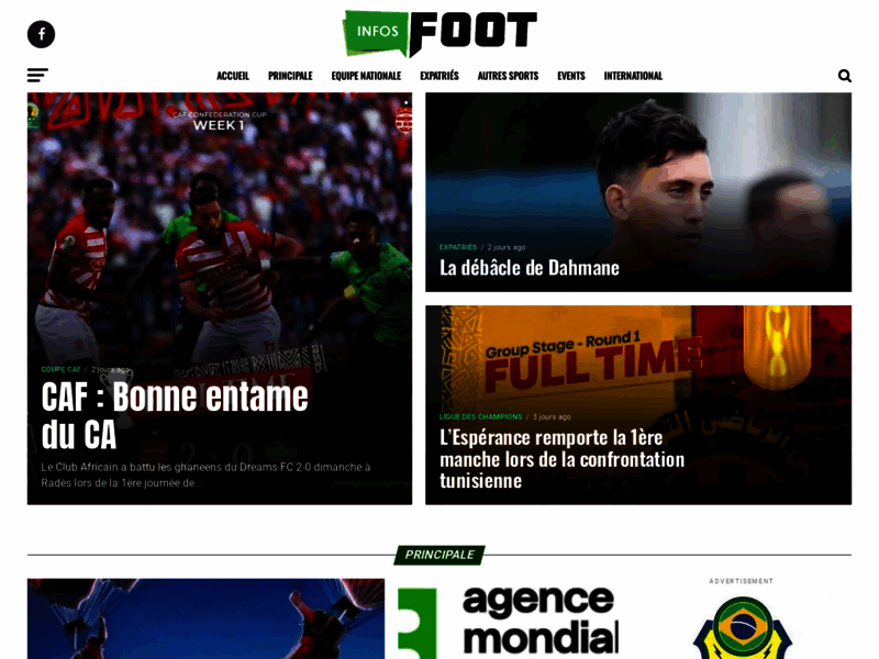InfosFoot, portail d'actualités footballistiques