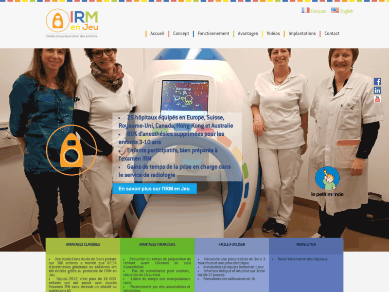 IRM en Jeu, simulateur d'IRM pour enfants