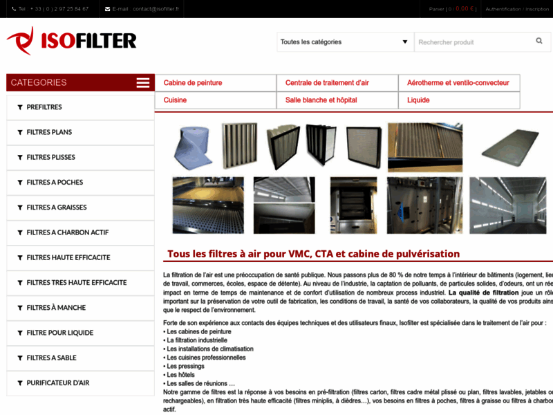 Isofilter, fabricant de préfiltres et filtres pour le traitement d'air