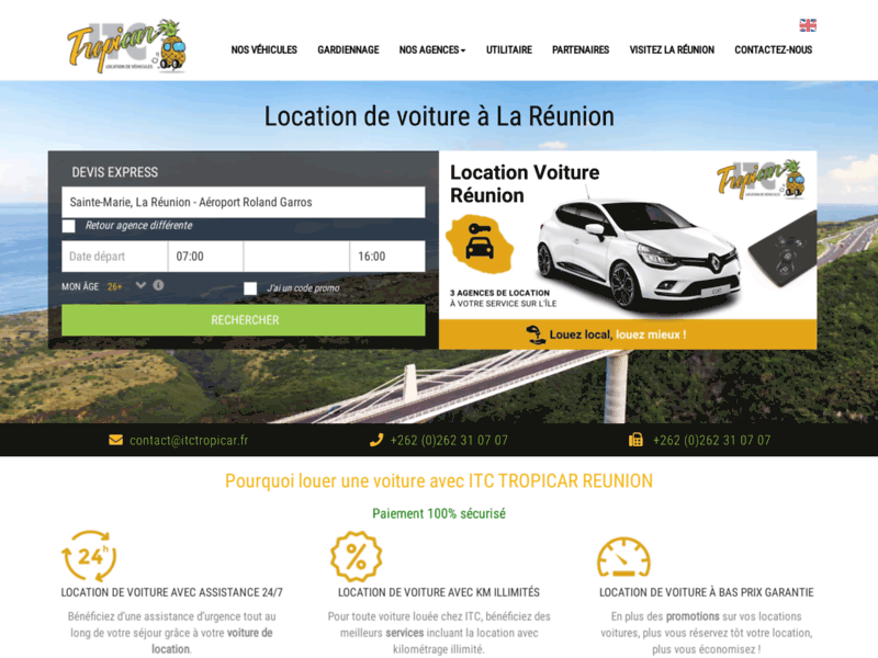 ITC Tropicar, location de voiture à la Réunion