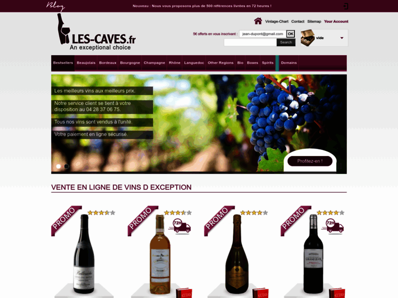 Les Caves, vente de vin en ligne