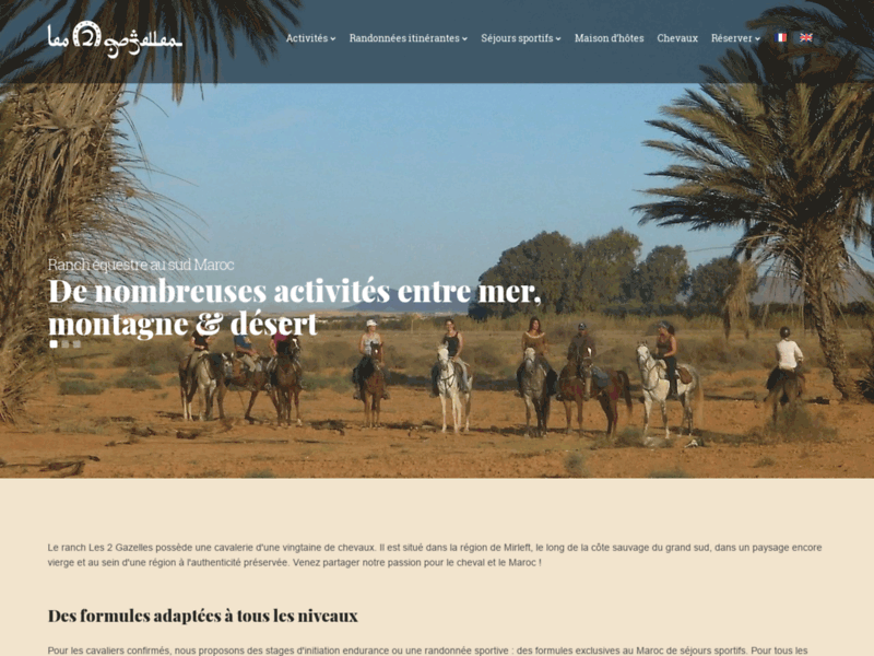 Les 2 gazelles, randonnée à cheval dans le sud Marocain