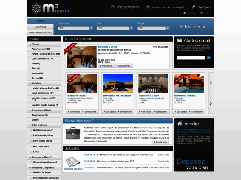 M2maroc, agence immobilière au Maroc