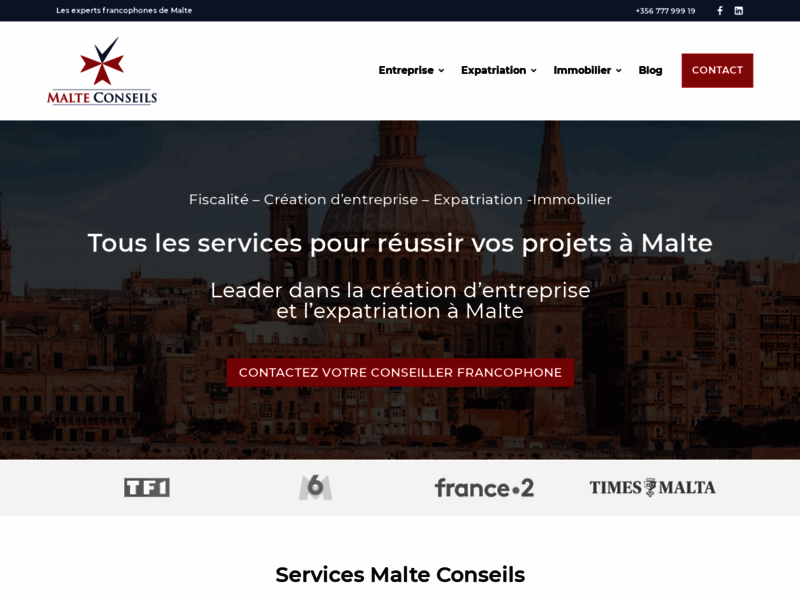 Malte Conseils, accompagnement en création d'entreprise et expatriation à Malte