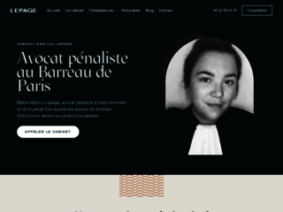 Détails : Marilou Lepage, votre avocat en droit pénal à Paris