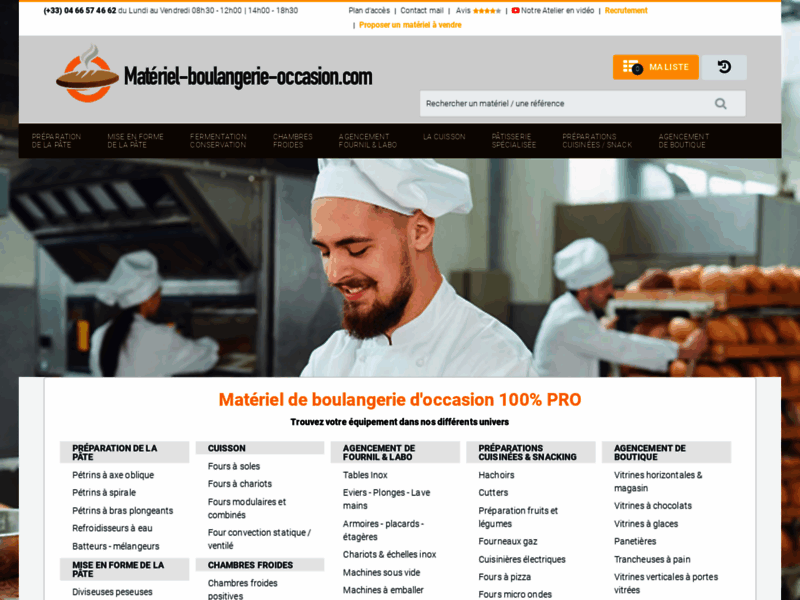 Matériel Boulangerie Occasion, site d'annonces d'occasion pour les boulangers et pâtissiers