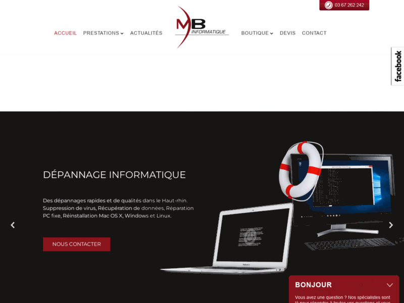 MB Informatique, création de site internet