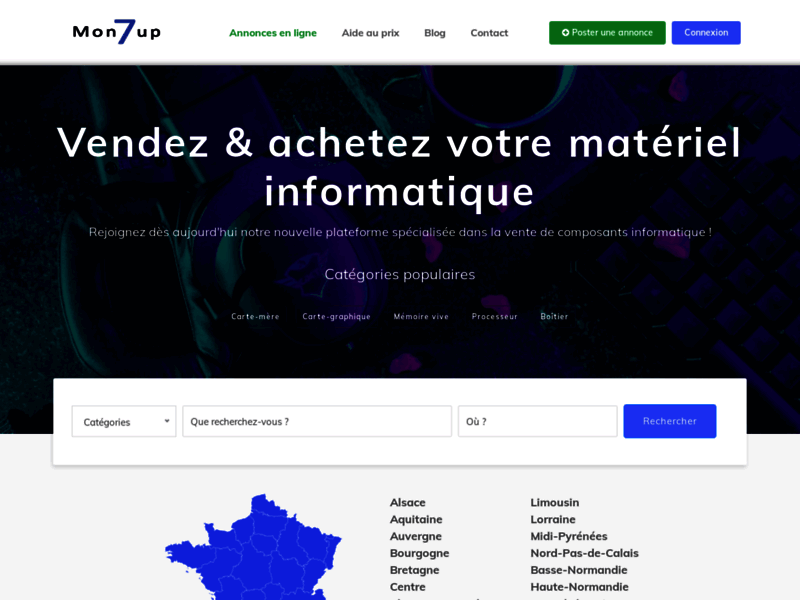 Mon7up, plateforme de vente et d'achat de matériel informatique d'occasion en France