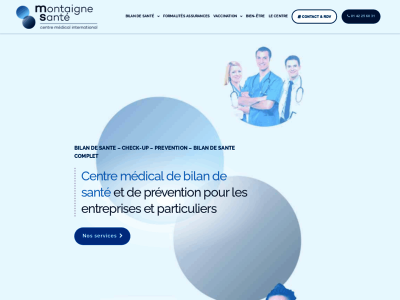 Montaigne santé (Paris), centre de check-up médical