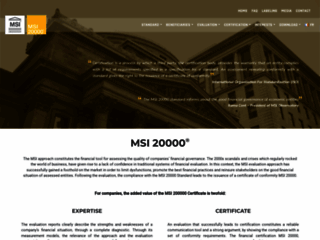 Détails : MSI 20000, organisme de certification