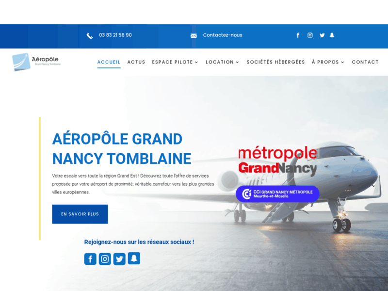 Aéropôle Grand Nancy Tomblaine, aéroport et autres services