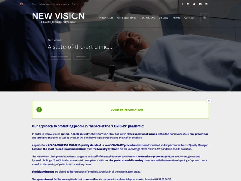 New Vision, chirurgie laser de la presbytie
